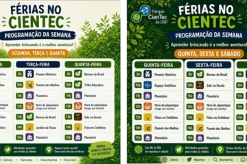 Programação de Férias Gratuita no Parque de Ciência e Tecnologia da USP